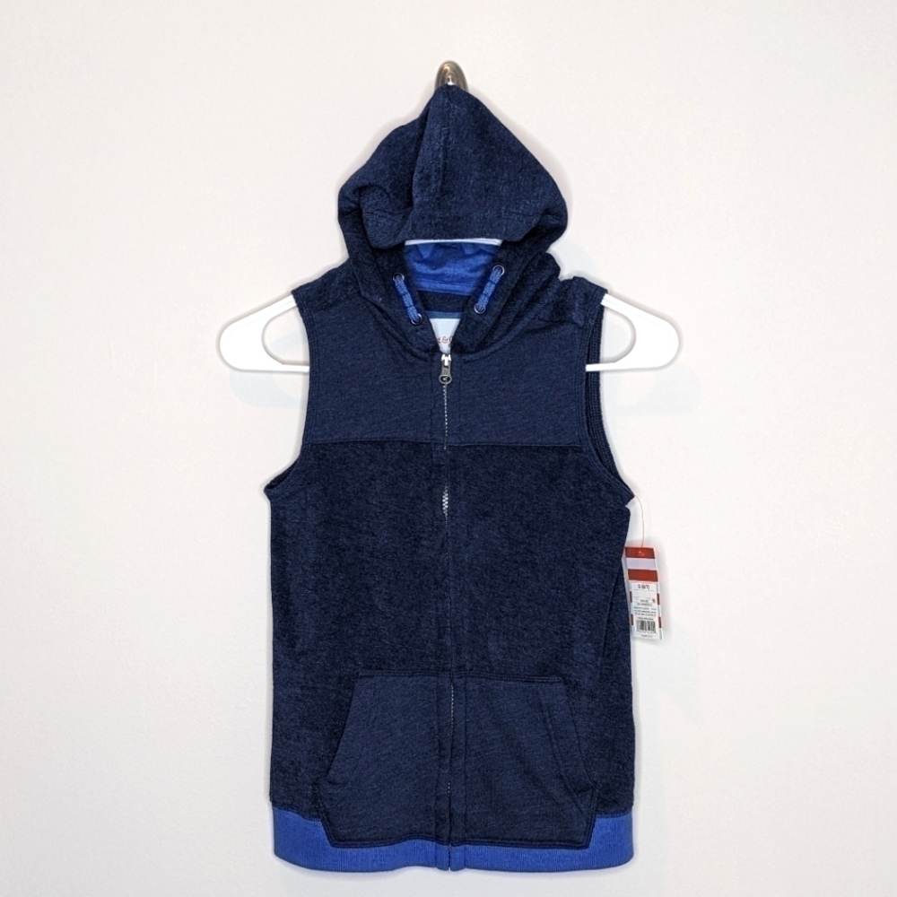 NWT Cat & Jack Sweater Hooded Vest S 6/7